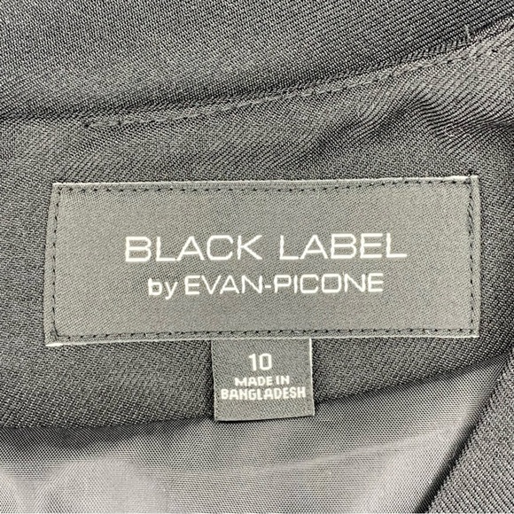 Size 10 Evan Picone Black Label Black Cocktail Dress Cap Sleeve Midi Event - Picture 8 of 10